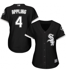 Women's Majestic Chicago White Sox #4 Luke Appling Authentic Black Alternate Home Cool Base MLB Jersey