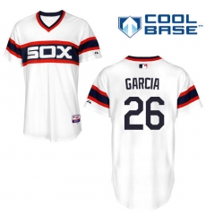 Men's Majestic Chicago White Sox #26 Avisail Garcia White Alternate Flex Base Authentic Collection MLB Jersey