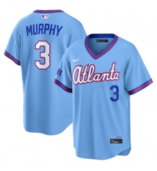Men's Atlanta Braves #3 Dale Murphy Powder Blue 2026 City Connect Stadium Stitched Baseball Jersey