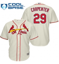 Youth Majestic St. Louis Cardinals #29 Chris Carpenter Replica Cream Alternate Cool Base MLB Jersey