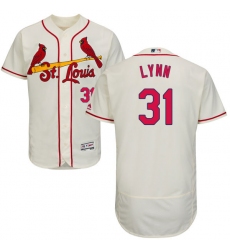 Men's Majestic St. Louis Cardinals #31 Lance Lynn Cream Alternate Flex Base Authentic Collection MLB Jersey