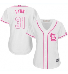 Women's Majestic St. Louis Cardinals #31 Lance Lynn Replica White Fashion Cool Base MLB Jersey