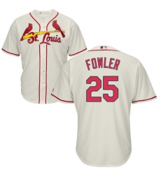 Youth Majestic St. Louis Cardinals #25 Dexter Fowler Replica Cream Alternate Cool Base MLB Jersey