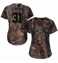 Women's Majestic Chicago Cubs #31 Fergie Jenkins Authentic Camo Realtree Collection Flex Base MLB Jersey