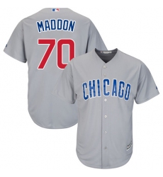 Youth Majestic Chicago Cubs #70 Joe Maddon Authentic Grey Road Cool Base MLB Jersey