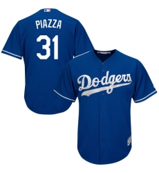 Youth Majestic Los Angeles Dodgers #31 Mike Piazza Authentic Royal Blue Alternate Cool Base MLB Jersey