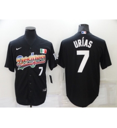 Men's Nike Los Angeles Dodgers #7 Julio Urias Black Jersey