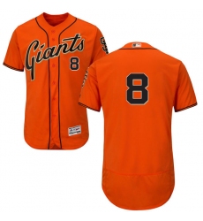 Men's Majestic San Francisco Giants #8 Hunter Pence Orange Alternate Flex Base Authentic Collection MLB Jersey