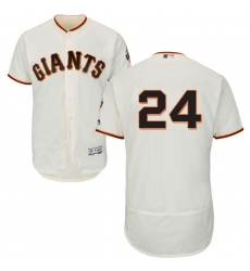 Men's Majestic San Francisco Giants #24 Willie Mays Cream Home Flex Base Authentic Collection MLB Jersey