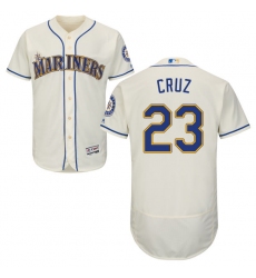 Men's Majestic Seattle Mariners #23 Nelson Cruz Cream Alternate Flex Base Authentic Collection MLB Jersey