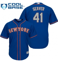 Youth Majestic New York Mets #41 Tom Seaver Authentic Royal Blue Alternate Road Cool Base MLB Jersey
