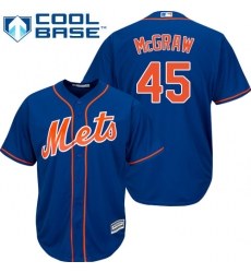 Youth Majestic New York Mets #45 Tug McGraw Replica Royal Blue Alternate Home Cool Base MLB Jersey