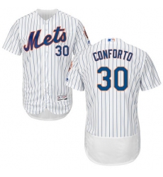 Men's Majestic New York Mets #30 Michael Conforto White Home Flex Base Authentic Collection MLB Jersey