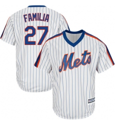 Youth Majestic New York Mets #27 Jeurys Familia Replica White Alternate Cool Base MLB Jersey