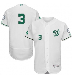 Men's Majestic Washington Nationals #3 Michael Taylor White Celtic Flexbase Authentic Collection MLB Jersey
