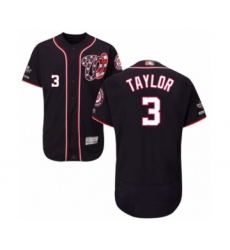 Men's Washington Nationals #3 Michael Taylor Navy Blue Alternate Flex Base Authentic Collection 2019 World Series Champions Baseball Jersey