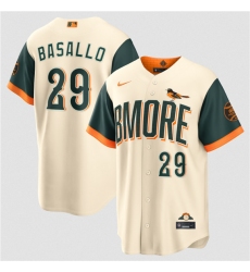 Men's Baltimore Orioles #29 Samuel Basallo Natural 2026 City Connect Stadium Stitched Baseball Jersey