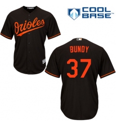 Youth Majestic Baltimore Orioles #37 Dylan Bundy Authentic Black Alternate Cool Base MLB Jersey