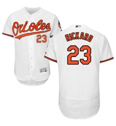 Men's Majestic Baltimore Orioles #23 Joey Rickard White Home Flex Base Authentic Collection MLB Jersey