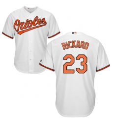 Youth Majestic Baltimore Orioles #23 Joey Rickard Replica White Home Cool Base MLB Jersey