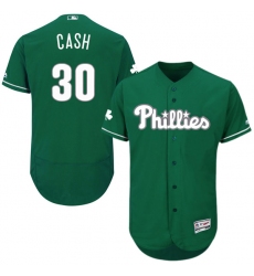 Men's Majestic Philadelphia Phillies #30 Dave Cash Green Celtic Flexbase Authentic Collection MLB Jersey