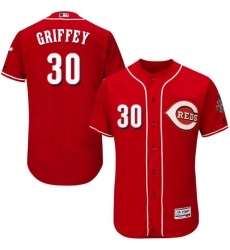 Men's Majestic Cincinnati Reds #30 Ken Griffey Red Alternate Flex Base Authentic Collection MLB Jersey