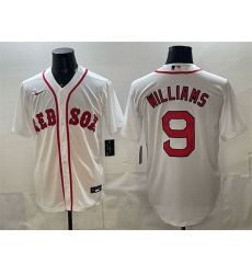 Men's Boston Red Sox #9 Ted Williams White Cool Base Stitched Baseball Jersey