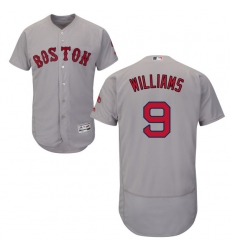Men's Majestic Boston Red Sox #9 Ted Williams Grey Road Flex Base Authentic Collection MLB Jersey