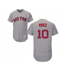 Men's Boston Red Sox #10 David Price Grey Road Flex Base Authentic Collection Baseball Jersey