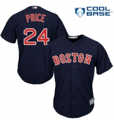 Youth Majestic Boston Red Sox #24 David Price Replica Navy Blue Alternate Road Cool Base MLB Jersey