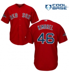 Youth Majestic Boston Red Sox #46 Craig Kimbrel Authentic Red Alternate Home Cool Base 2018 World Series Champions MLB Jersey