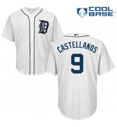 Youth Majestic Detroit Tigers #9 Nick Castellanos Authentic White Home Cool Base MLB Jersey