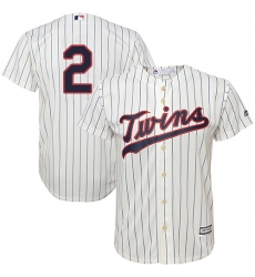 Men's Majestic Minnesota Twins #2 Brian Dozier Replica Cream Alternate Cool Base MLB Jersey