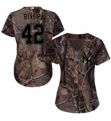 Women's Majestic New York Yankees #42 Mariano Rivera Authentic Camo Realtree Collection Flex Base MLB Jersey