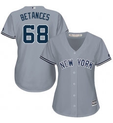 Women's Majestic New York Yankees #68 Dellin Betances Authentic Grey Road MLB Jersey