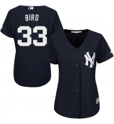 Women's Majestic New York Yankees #33 Greg Bird Authentic Navy Blue Alternate MLB Jersey