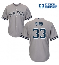 Youth Majestic New York Yankees #33 Greg Bird Authentic Grey Road MLB Jersey