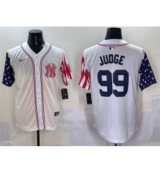 Men's New York Yankees #99 Aaron Judge White American Style Limited Stitched Baseball Jersey