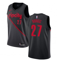 Men's Nike Portland Trail Blazers #27 Jusuf Nurkic Swingman Black NBA Jersey - 2018 19 City Edition