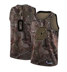 Women's Nike Portland Trail Blazers #0 Damian Lillard Swingman Camo Realtree Collection NBA Jersey