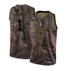 Women's Nike Portland Trail Blazers #1 Evan Turner Swingman Camo Realtree Collection NBA Jersey
