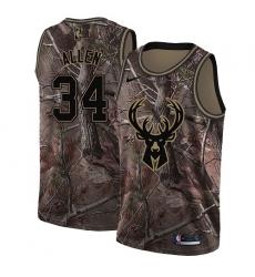 Men's Nike Milwaukee Bucks #34 Ray Allen Swingman Camo Realtree Collection NBA Jersey