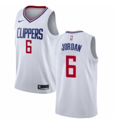 Women's Nike Los Angeles Clippers #6 DeAndre Jordan Authentic White NBA Jersey - Association Edition