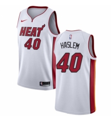 Youth Nike Miami Heat #40 Udonis Haslem Authentic NBA Jersey - Association Edition