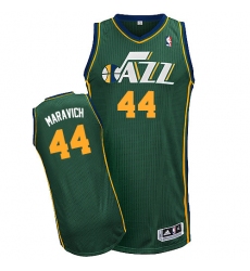 Men's Adidas Utah Jazz #44 Pete Maravich Authentic Green Alternate NBA Jersey