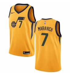 Youth Nike Utah Jazz #7 Pete Maravich Authentic Gold NBA Jersey Statement Edition