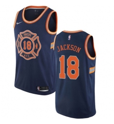 Youth Nike New York Knicks #18 Phil Jackson Swingman Navy Blue NBA Jersey - City Edition