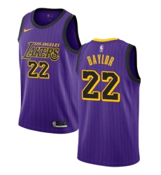 Women's Nike Los Angeles Lakers #22 Elgin Baylor Swingman Purple NBA Jersey - City Edition