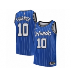 Women's Orlando Magic #10 Evan Fournier Swingman Blue Hardwood Classics Basketball Jersey