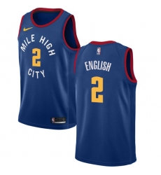 Youth Nike Denver Nuggets #2 Alex English Swingman Light Blue Alternate NBA Jersey Statement Edition